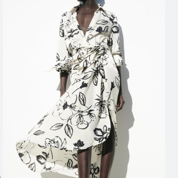 Zara NWT printed shirt dress - Picture 6 of 9
